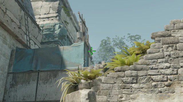 Where to aim before releasing the throw
