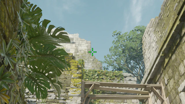 Where to aim before releasing the throw