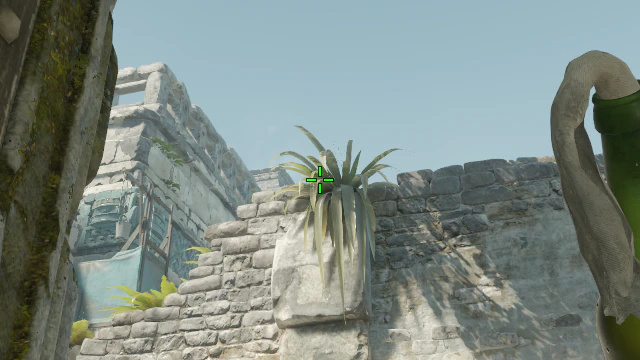 Where to aim before releasing the throw