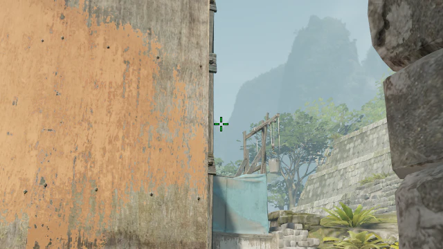 Where to aim before releasing the throw