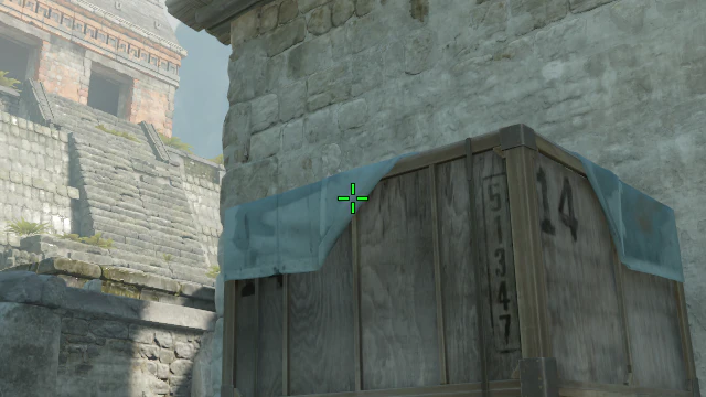 Where to aim before releasing the throw