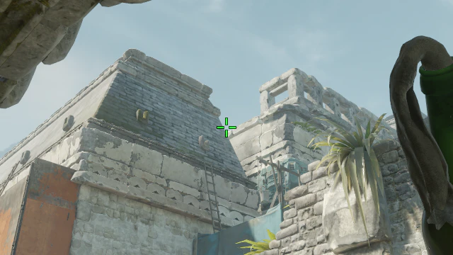 Where to aim before releasing the throw