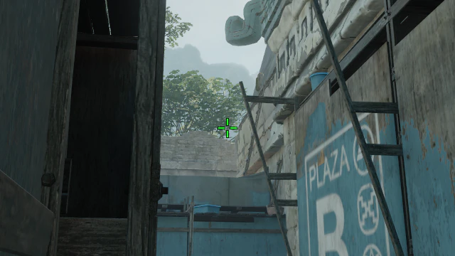 Where to aim before releasing the throw
