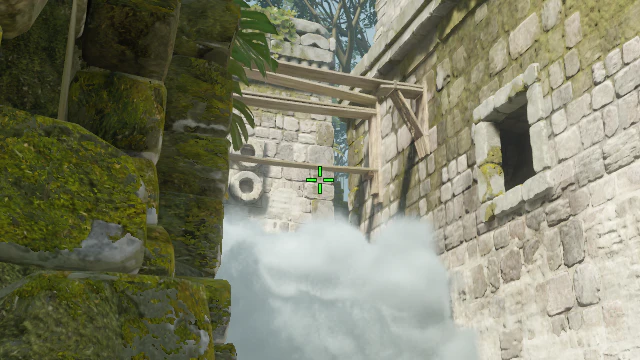 Where to aim before releasing the throw