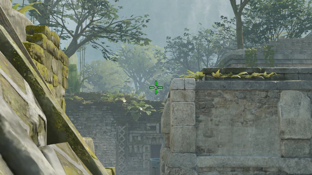 Where to aim before releasing the throw