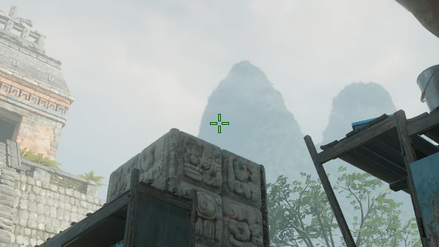 Where to aim before releasing the throw