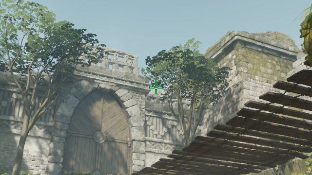 Where to aim before releasing the throw