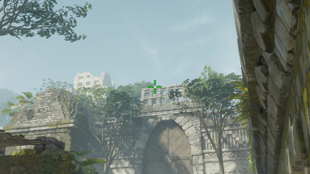 Where to aim before releasing the throw
