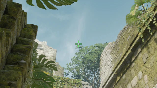 Where to aim before releasing the throw