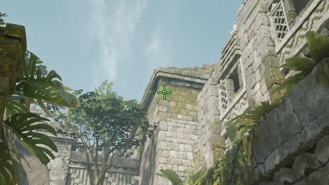 Where to aim before releasing the throw