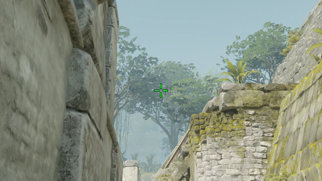 Where to aim before releasing the throw