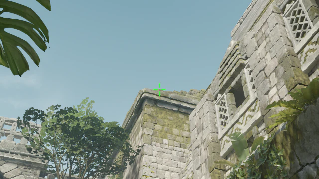 Where to aim before releasing the throw