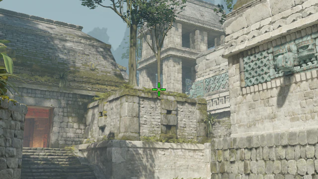 Where to aim before releasing the throw