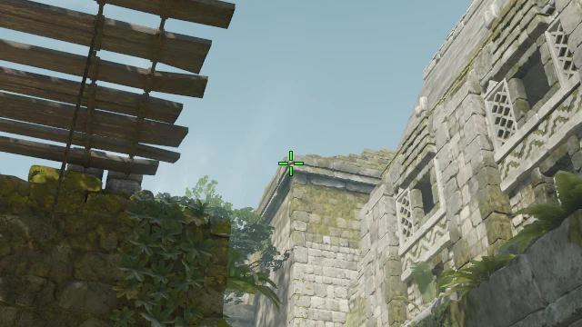 Where to aim before releasing the throw