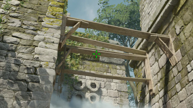 Where to aim before releasing the throw