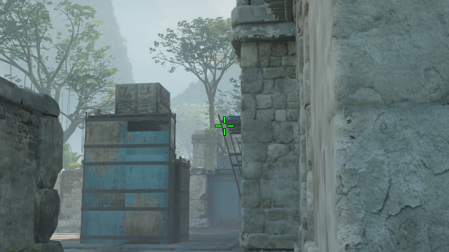 Where to aim before releasing the throw