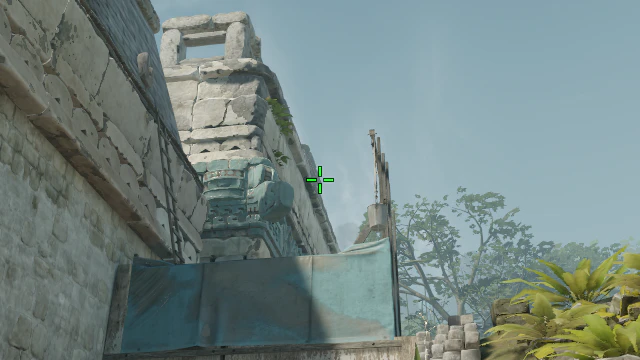 Where to aim before releasing the throw