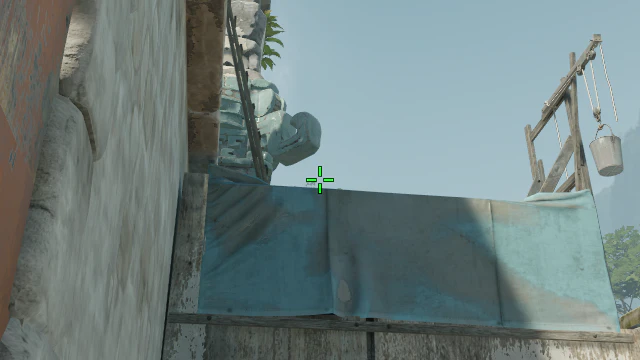 Where to aim before releasing the throw