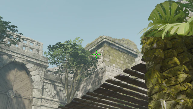 Where to aim before releasing the throw