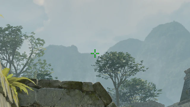 Where to aim before releasing the throw