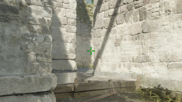 Where to aim before releasing the throw