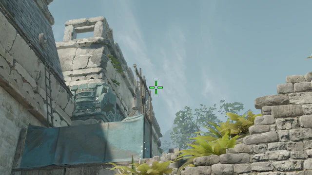 Where to aim before releasing the throw