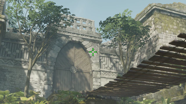 Where to aim before releasing the throw
