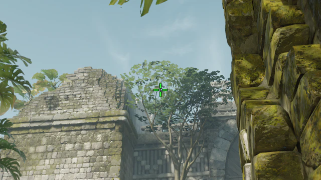 Where to aim before releasing the throw