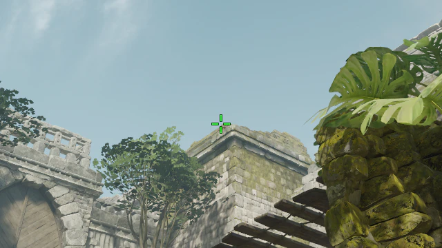 Where to aim before releasing the throw