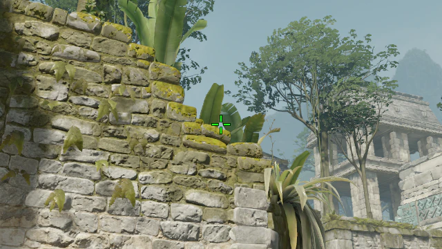 Where to aim before releasing the throw