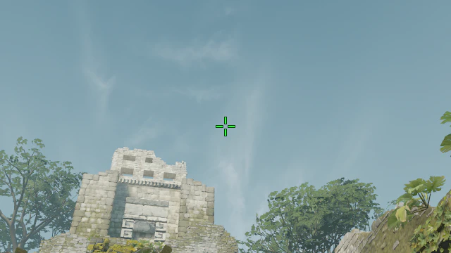 Where to aim before releasing the throw