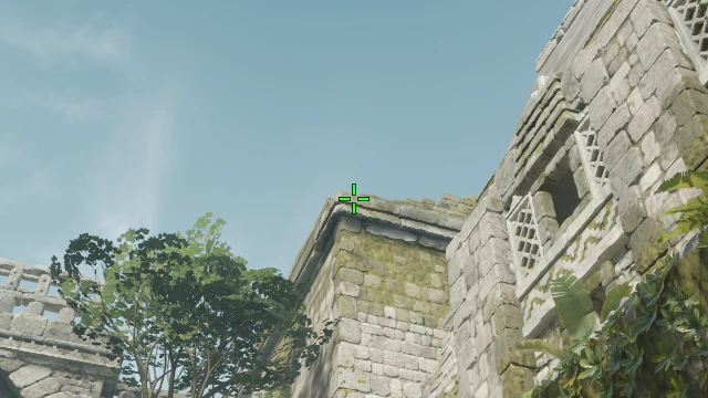 Where to aim before releasing the throw