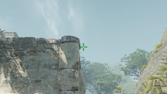 Where to aim before releasing the throw
