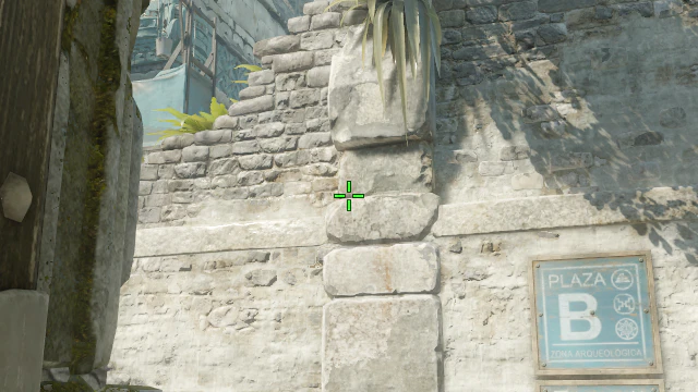 Where to aim before releasing the throw