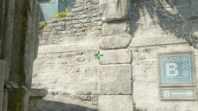 Where to aim before releasing the throw