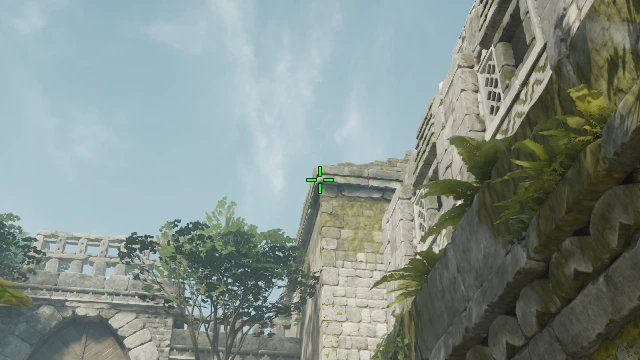 Where to aim before releasing the throw