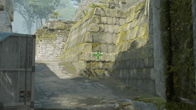 Where to aim before releasing the throw
