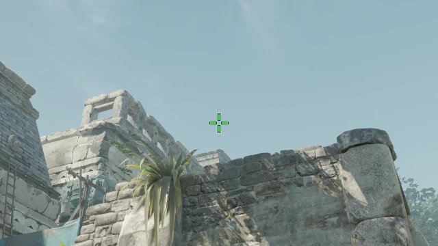 Where to aim before releasing the throw
