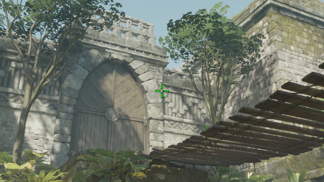 Where to aim before releasing the throw