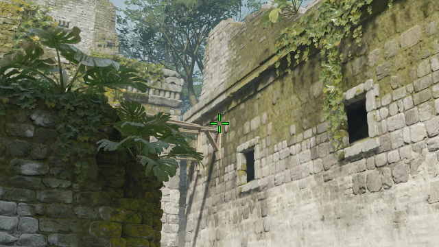 Where to aim before releasing the throw