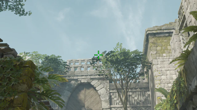 Where to aim before releasing the throw
