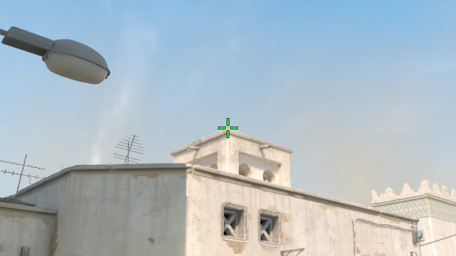 Where to aim before releasing the throw