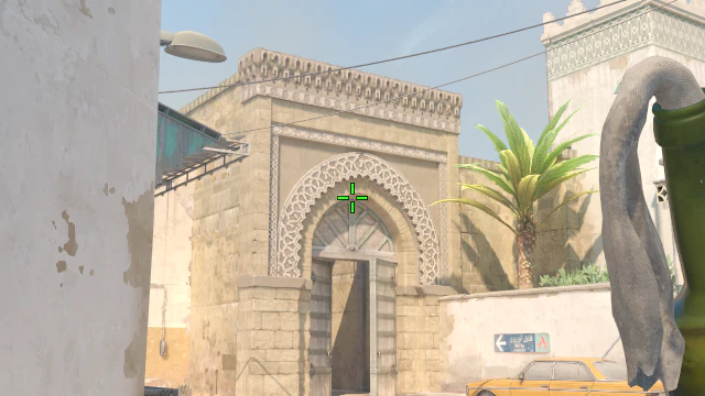 Where to aim before releasing the throw