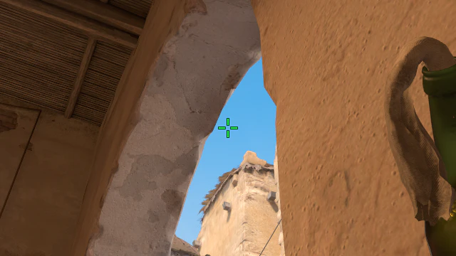 Where to aim before releasing the throw