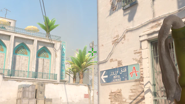 Where to aim before releasing the throw