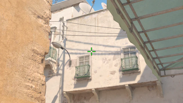 Where to aim before releasing the throw