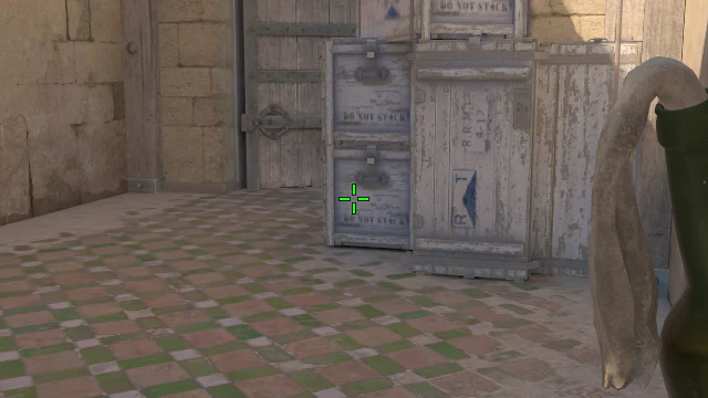 Where to aim before releasing the throw