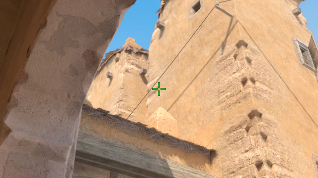 Where to aim before releasing the throw