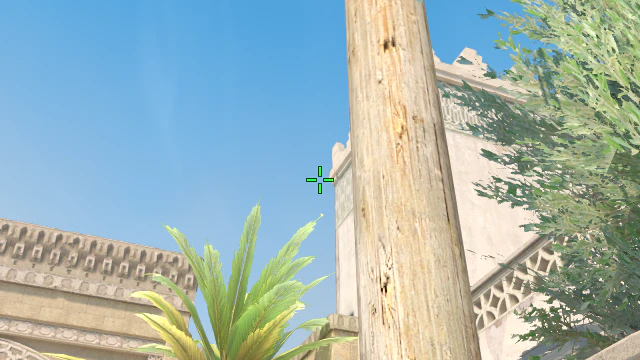 Where to aim before releasing the throw