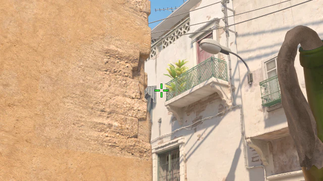 Where to aim before releasing the throw